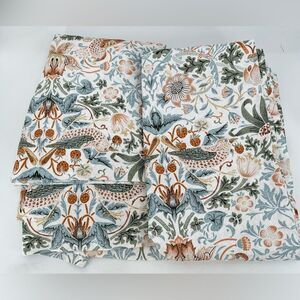 William Morris 2pc BLACKOUT Strawberry Thief Saffron Window Curtains 50x84 Heavy